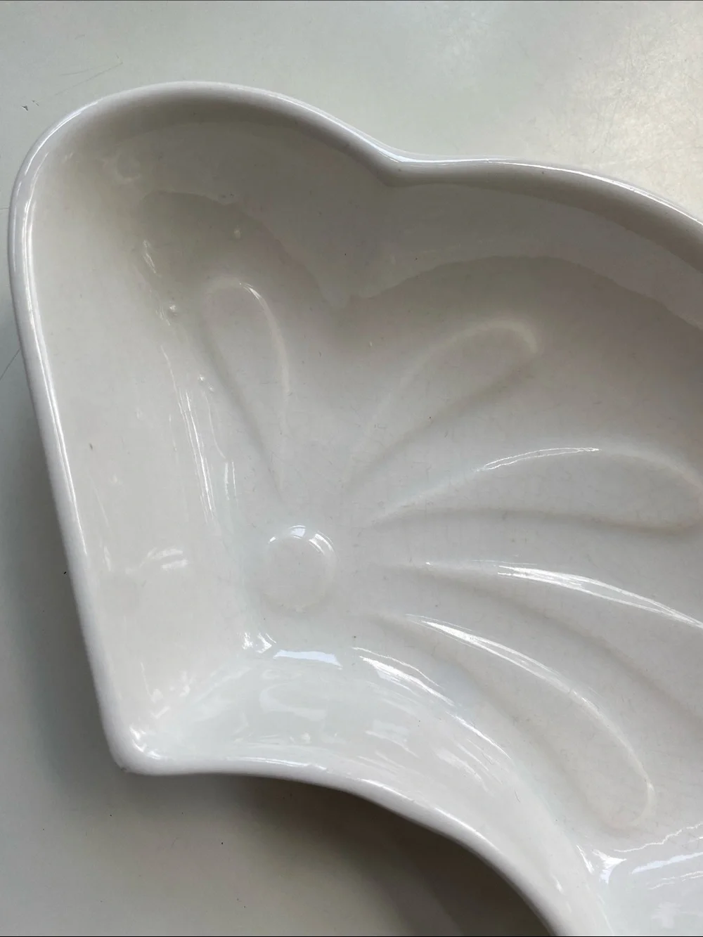 California Pottery Vintage White Lazy Susan Dish L54